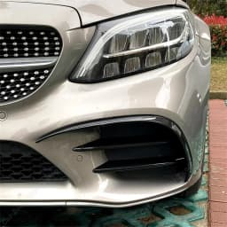 For Mercedes C Class Front Bumper Spoiler Splitter Air Intake Grille Trim Cover W205 S205 A205 C205 C200 C220d C300 2018-2021