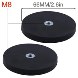 10PCS 66MM M8 Bolt Magnetic Base Mount Bracket Clamp LED Work Light Bar Holder SUV Offroad