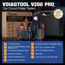 VDIAGTOOL V200PRO Automotive Power Circuit Probe 12/24V Electrical Short Open Breaker Finder Car Electrical Diagnostic 40FT Cabl