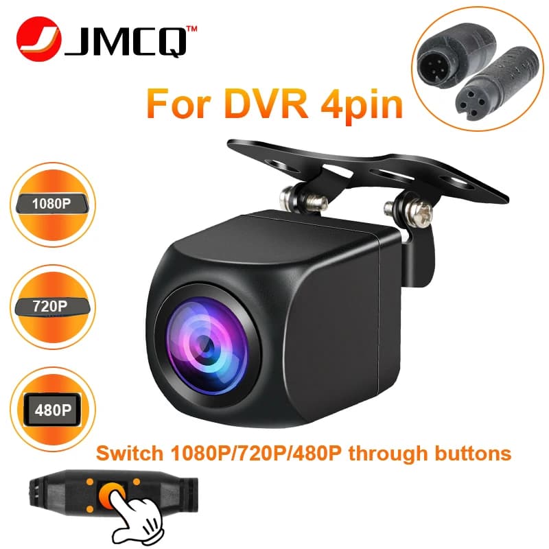 Universal 4 pin Rear View Camera For DVR IP68 Backup Camera Waterproof Night Vision 12V 1080P Reverse Camera 720P 480P 4pin Lens