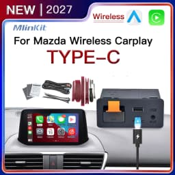 Type-C Wired Wireless CarPlay Android Auto USB Adapter for Mazda 2 3 6 CX3 CX5 CX8 CX9 MX5 Demio Miata TK78669U0C Retrofit Kit