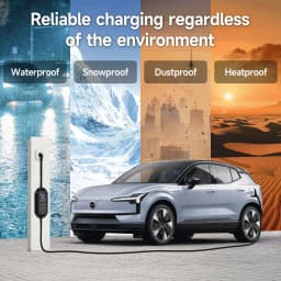 AFYEEV Portable Type2 IEC62196-2 EV Charger 16A GB/T EVSE Charging Cable Type1 SAE J1772 EU Plug Controller Wallbox for Car