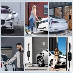 AFYEEV Portable Type2 IEC62196-2 EV Charger 16A GB/T EVSE Charging Cable Type1 SAE J1772 EU Plug Controller Wallbox for Car