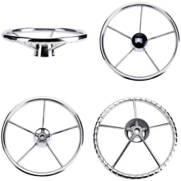 Stainless Steering Wheel with Knob, Marine Boat Accessories, 13-1/2 ", 5 Spoke