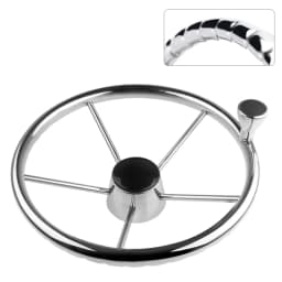 Stainless Steering Wheel with Knob, Marine Boat Accessories, 13-1/2 ", 5 Spoke