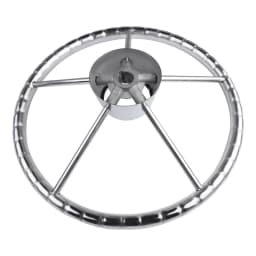 Stainless Steering Wheel with Knob, Marine Boat Accessories, 13-1/2 ", 5 Spoke