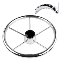 Stainless Steering Wheel with Knob, Marine Boat Accessories, 13-1/2 ", 5 Spoke