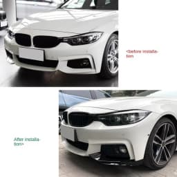 For BMW F32 F33 F36 4 Series 2014-2020 M-Sport M-Tech Front Bumper Lip Spoiler Carbon Fiber Look/Gloss Black Air Splitters