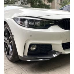 For BMW F32 F33 F36 4 Series 2014-2020 M-Sport M-Tech Front Bumper Lip Spoiler Carbon Fiber Look/Gloss Black Air Splitters
