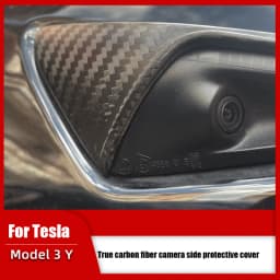100% Real Carbon Fiber For Tesla 2021 2022 2023 Model Y 3 Fender Side Camera Protective Cover Accessories Glossy Matte Color