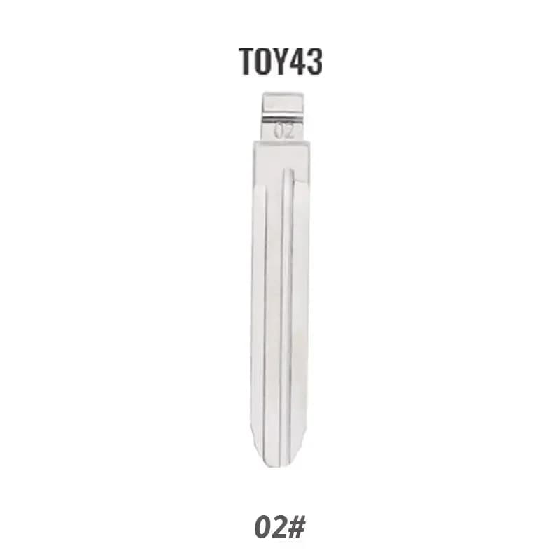 10PCS Universal Car Key Blade TOY43 02# KD Flip Remote Blank for KD KEYDIY Xhorse for Toyota Camry Corolla Hilux RAV4