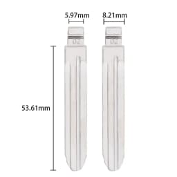 10PCS Universal Car Key Blade TOY43 02# KD Flip Remote Blank for KD KEYDIY Xhorse for Toyota Camry Corolla Hilux RAV4