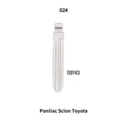 10PCS Universal Car Key Blade TOY43 02# KD Flip Remote Blank for KD KEYDIY Xhorse for Toyota Camry Corolla Hilux RAV4