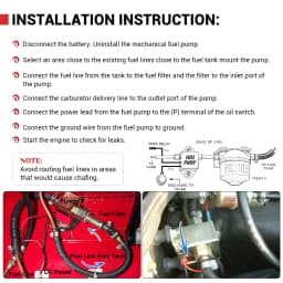 Universal 12V Electronic Inline Fuel Pump 4-7PSI High Pressure 90LPH Gas Petrol Diesel Compatible 40104 40106 40107 P502