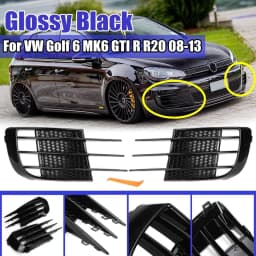 Car Front Bumper Fog Lamp Grille Spoiler For VW Golf 6 MK6 VI GTI GTD R R20 2008-2013 Fog Light Eyebrow Eye Wind Knife Trim