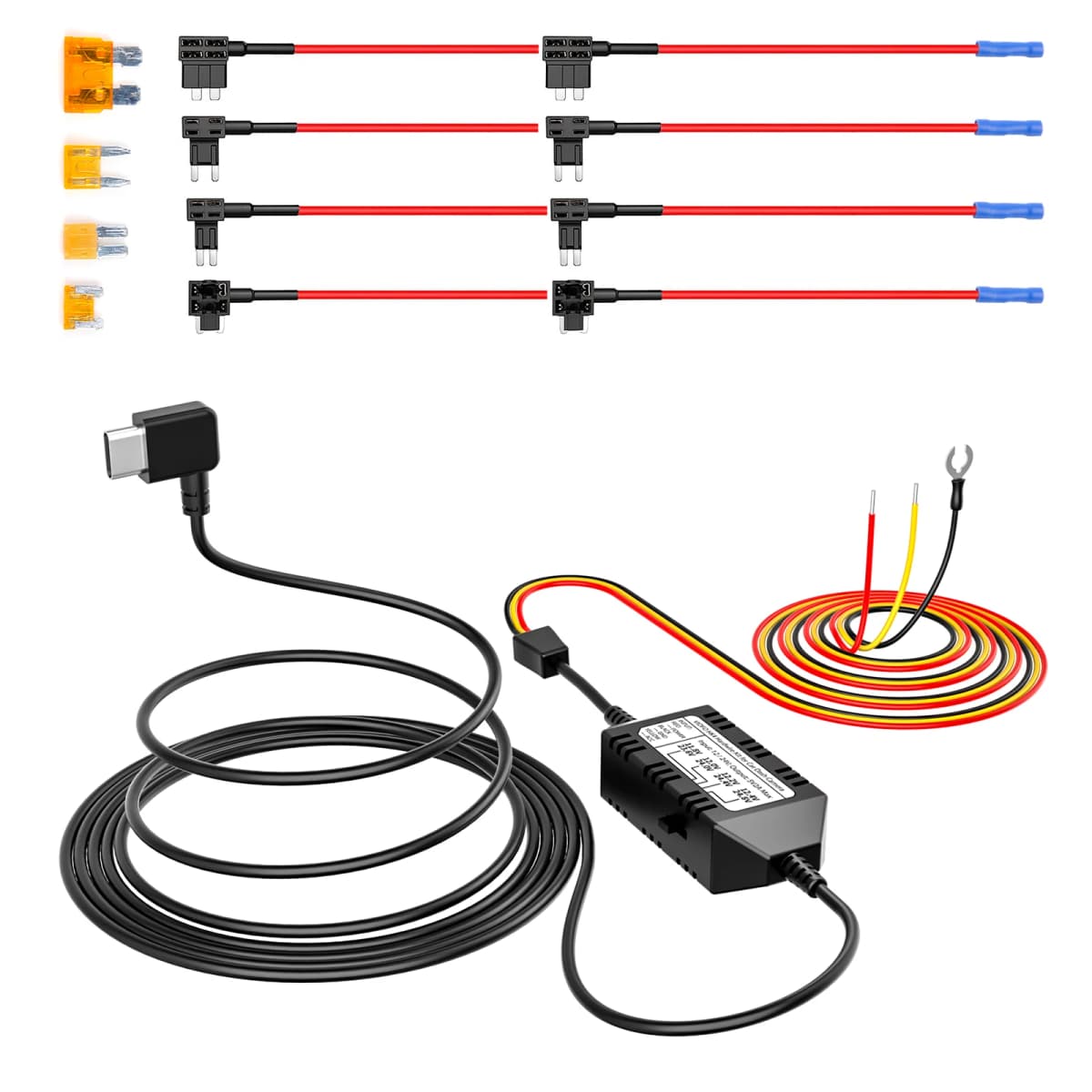 VIOFO TYPE-C HK4 Hardwire Kit With 8PCS Full Set Circuit Fuse Tap For A119MINI2/A229PLUS/A229PRO/A139/A139PRO/T130/WM1