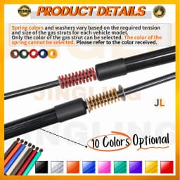 Qty(2) Trunk Struts with Spring for Volkswagen Scirocco MK3 Hatchback 2008-2017 Rear Tailgate Boot Lift Supports Shock Absorbers