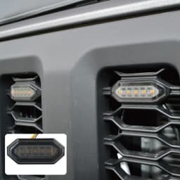 LED Front Grille Lights White Amber Light External Grille Lamps For Suzuki Jimny JB64 JB74 2019 2020 2021