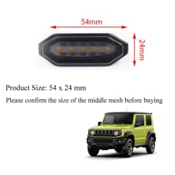 LED Front Grille Lights White Amber Light External Grille Lamps For Suzuki Jimny JB64 JB74 2019 2020 2021