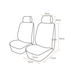 AUTOKING 4pcs/9pcs Universal Polyester Car Seat Cover Set Car Accessories Interior Fit For Most Car, Truck, SUV, or Van