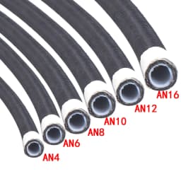 1M/2M/3M/5M AN3 AN4 AN6 AN8 AN10 Universal E85 Fuel Hose Oil Gas Cooler Line Pipe Tube Inside PTFE Nylon Stainless Steel Braided