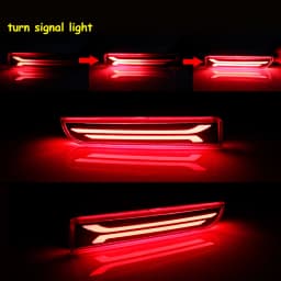 2x For Mitsubishi Lancer Evo X Outlander Red Reflector Rear Back Tail LED Bumper Brake Stop Running Light Fog Lights Turn Light