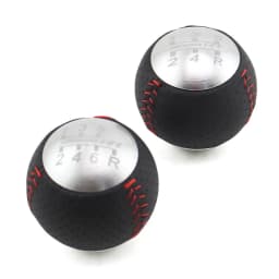JDM Mu Gen RR 5/6 Speed Leather Gear Shift Knob for HONDA CRZ Type R Civic FA5 FG2 SI BLACK & SILVER