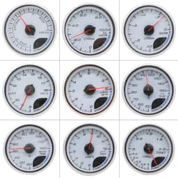 60mm Auto Car Meter Boost Water Temp Oil Temperature Pressure Tachometer Volt Air Fuel Exhaust GAS RPM White Face Gauge