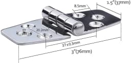 4Pcs Door hinges Marine Grade Stainless Steel Hinge for Boat 3" x 1.5" Window Hinges Hinges Hardware