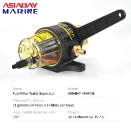 UF-10K Fuel Filter Element Water Separator Assembly Elements UF10K Outboard Motor Boat Engine Honda Yamaha Suzuki Mercury