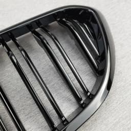 Front Bumper Grill For BMW 5 Series M5 G30 G31 520i 530i 540i ABS 2-Slat Gloss Black Front Kidney Grille