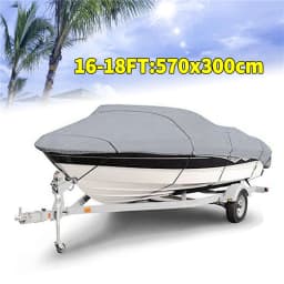Boat Cover Yacht Outdoor Protection Waterproof Boat Cover Oxford Fabric Anti-smashing Tear Proof Silver Reflective 300D 11-22FT
