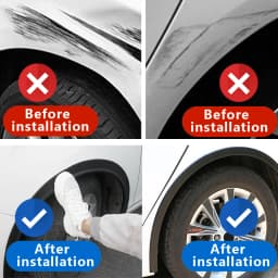 Universal Rubber Fender Flares Car Lip Wheel Eyebrow Wheel Arch Covers Extensions Protector Scratch Proof Rubber Mudguard Car
