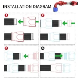 12Pcs Universal AN3 AN4 AN6 AN8 AN10 Straight 45 90 Degree Reusable Hose End Fittings Adapter For Swivel PTFE Oil Fuel Line Pipe