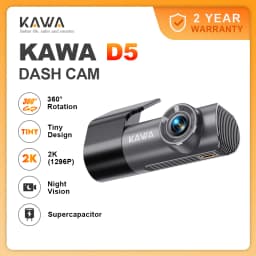 KAWA Dash Cam D5 2K Voice Control 24H Parking Guard 360° Rotation WiFi Monitor WDR G-Sensor Emergency Recording Supercapacitor