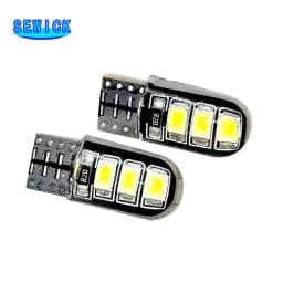 100Pcs Wholesale T10 Silicone Case 6 SMD LED Car Reading Dome Lights W5W WY5W 6LED 6SMD Wedge Turn Side Lamps Parking Bulb 12V