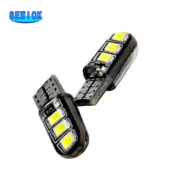 100Pcs Wholesale T10 Silicone Case 6 SMD LED Car Reading Dome Lights W5W WY5W 6LED 6SMD Wedge Turn Side Lamps Parking Bulb 12V