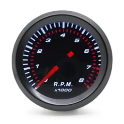 2“52mm Smoke Lens Auto Tachometer White LED 0-8000 RPM Meter Car Gauge 1-8 Cylinders