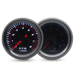 2“52mm Smoke Lens Auto Tachometer White LED 0-8000 RPM Meter Car Gauge 1-8 Cylinders