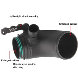 Silicone Intake Hose Turbo Inlet Elbow Turbo Muffler Delete For VW Golf MK7 R Audi V8 MK3 A3 S3 TT MK3 2.0T 2014+