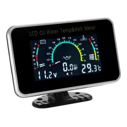 3 IN 1 LCD Gauge Mulitifunctional Oil Temperature+Water Temperature+Voltmeter with Sensor 1/8NPT for Truck 12V24V