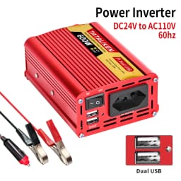 Power Inverter Brazil Socket 600W/1500W/2000W/2500W DC 12V/24V to AC 110V/220V Portable Car Charger Converter Auto accessories