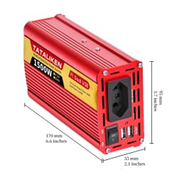Power Inverter Brazil Socket 600W/1500W/2000W/2500W DC 12V/24V to AC 110V/220V Portable Car Charger Converter Auto accessories