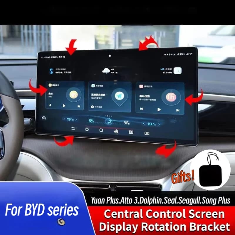 BYD Atto 3 Yuan Plus Dolphin Seal Song Plus Seagull Sealion SHARK GPS Stand Navigation Rotating Holder Swivel Mount Central