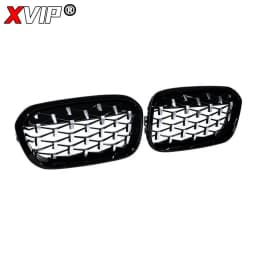 XVIP Front Bumper Kidney Grille Racing Grills For BMW 1 Series F20 F21 2015-2019 Replacement Double Slat Gloss Black Grilles