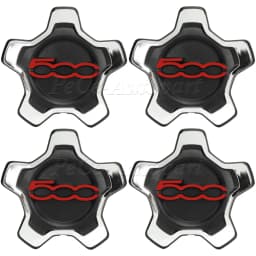 4Pcs Hubcap Cupping For Fiat 500x Silver/Black/Red 735626312 735626311 Wheels Centre Hub Caps Set Dust Cover Wheel Hub 16 inch