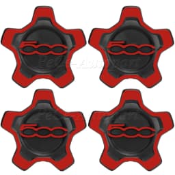 4Pcs Hubcap Cupping For Fiat 500x Silver/Black/Red 735626312 735626311 Wheels Centre Hub Caps Set Dust Cover Wheel Hub 16 inch