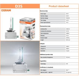 OSRAM Xenon HID CLASSIC D1S D2S D3S D4S Standard Lamps 66140 66240 66340 66440 CLC Original Car Head Light 4200K Warm White Pair