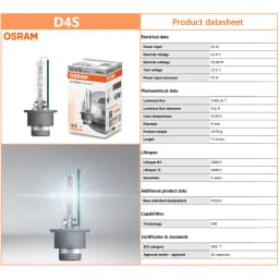OSRAM Xenon HID CLASSIC D1S D2S D3S D4S Standard Lamps 66140 66240 66340 66440 CLC Original Car Head Light 4200K Warm White Pair