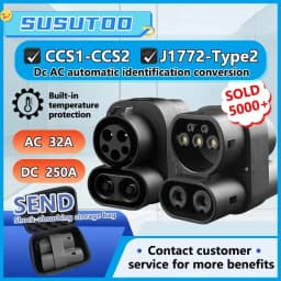 SUSUTOO CCS1 to CCS2 EV fast charging adapter Charger AC DC 1000V 400A and EV Charger Connector Type 1 to Type 2 Adapter